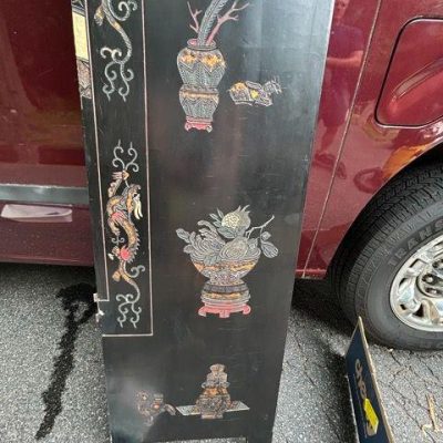 HC-001 — Shanghai Eight-Panel Carved Lacquer Screen (view 5)