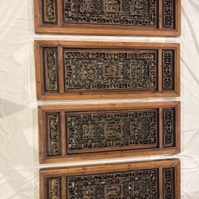 HC-002 — Chinese Architectural Carved Shutters, Set of Four (view 2)