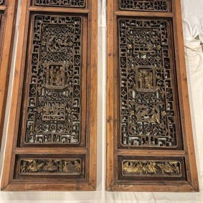 HC-002 — Chinese Architectural Carved Shutters, Set of Four (view 4)