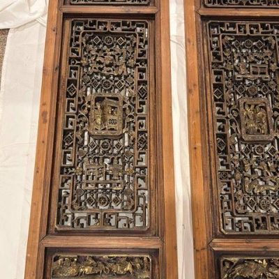 HC-002 — Chinese Architectural Carved Shutters, Set of Four (view 5)