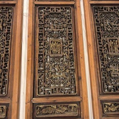 HC-002 — Chinese Architectural Carved Shutters, Set of Four (view 6)