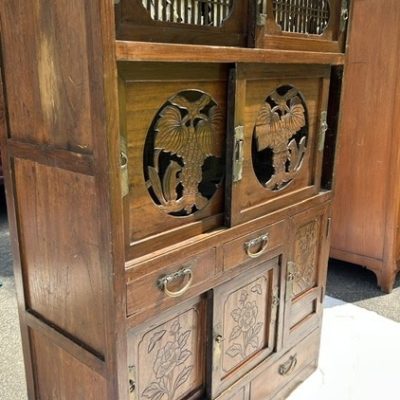 HC-003 — Chinese Crane-Motif Cabinet (view 2)