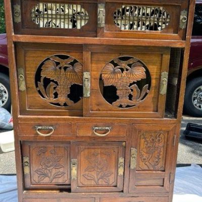 HC-003 — Chinese Crane-Motif Cabinet (view 3)