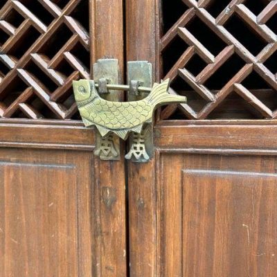 HC-005 — Chinese Lattice Door Cabinet (view 4)