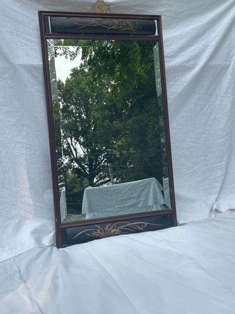 HC-007 — Black-and-Gilt Chinese Decorative Mirror