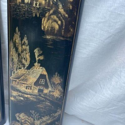 HC-008 — Pair of Painted Chinese Landscape & Calligraphy Panels (view 7)