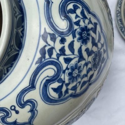 HC-009 — Large Chinese Blue-and-White Covered Porcelain Jar with Guardian-Lion Finial (view 13)