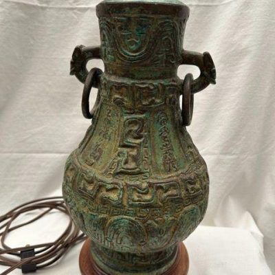 HC-015 — Chinese Bronze-Style Sister Lamps (view 7)