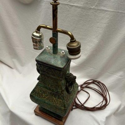 HC-015 — Chinese Bronze-Style Sister Lamps (view 11)