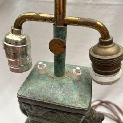 HC-015 — Chinese Bronze-Style Sister Lamps (view 12)