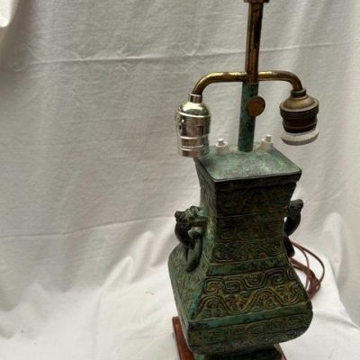 HC-015 — Chinese Bronze-Style Sister Lamps (view 14)