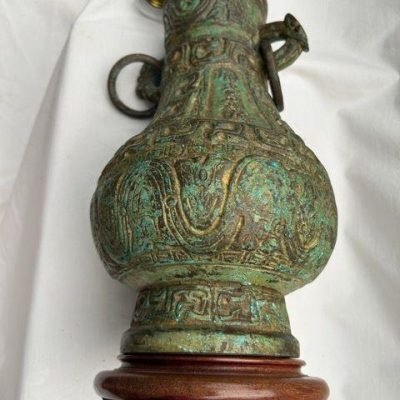 HC-015 — Chinese Bronze-Style Sister Lamps (view 16)