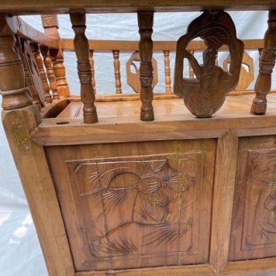 HC-016 — Chinese Wooden Cradle (view 4)