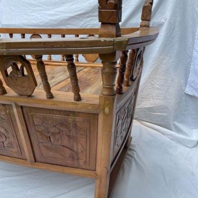 HC-016 — Chinese Wooden Cradle (view 10)