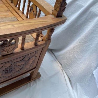 HC-016 — Chinese Wooden Cradle (view 11)
