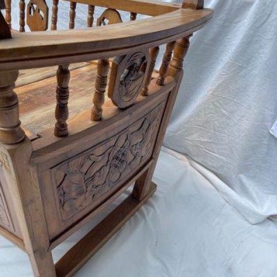 HC-016 — Chinese Wooden Cradle (view 12)
