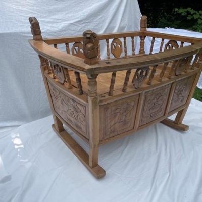 HC-016 — Chinese Wooden Cradle (view 13)