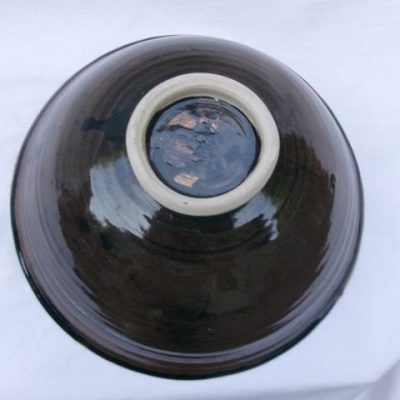 HC-019 — Brown-and-White Handmade Ceramic Bowl (view 3)