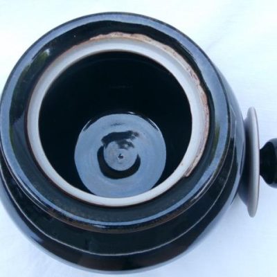 HC-020 — Brown-Glazed Lidded Ceramic Vessel (view 3)
