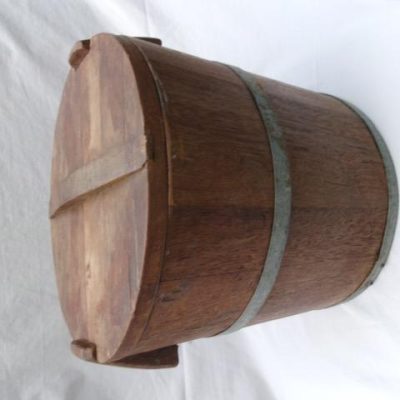 HC-021 — Chinese Wooden Lidded Bucket (view 3)