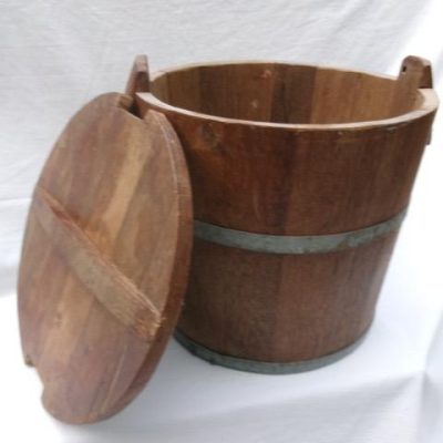 HC-021 — Chinese Wooden Lidded Bucket (view 4)
