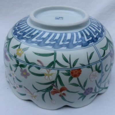 HC-025 — Scalloped Porcelain Floral Bowl (view 2)