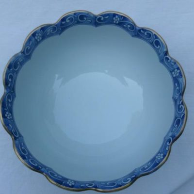 HC-025 — Scalloped Porcelain Floral Bowl (view 5)