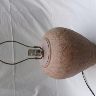 HC-029 — Chinese Textured Earthenware Vessel Lamp (view 2)