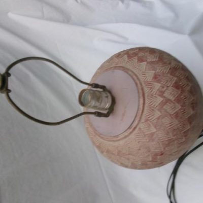 HC-029 — Chinese Textured Earthenware Vessel Lamp (view 3)