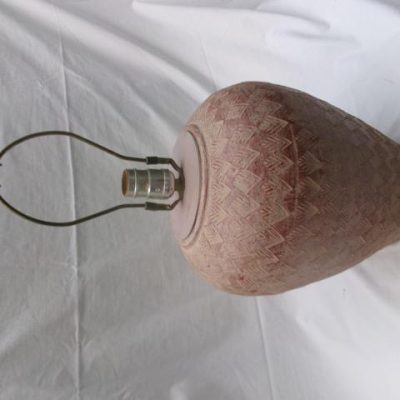HC-029 — Chinese Textured Earthenware Vessel Lamp (view 5)