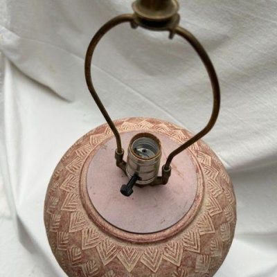 HC-029 — Chinese Textured Earthenware Vessel Lamp (view 12)